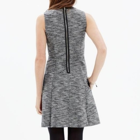 Madewell The Anywhere Black and White Tweed Mini Dress Size 2 - Picture 4 of 16